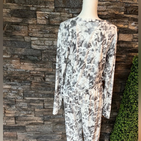 Gray Tie-Dye Women's Jumpsuit - Picture 2 of 10